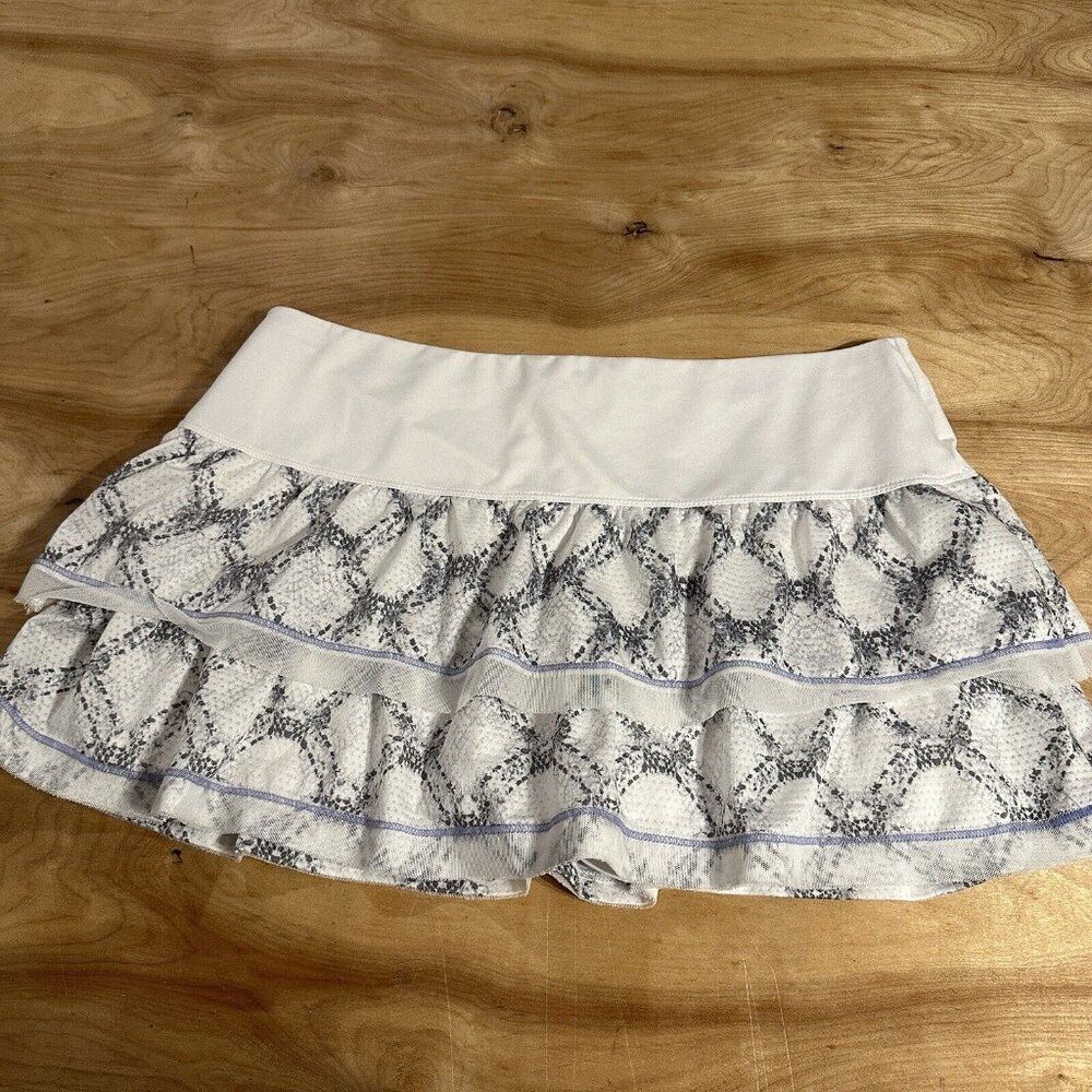 Lucky In Love Ladies Large Tennis Golf Pickleball skort Stretch Pull On Ruffle